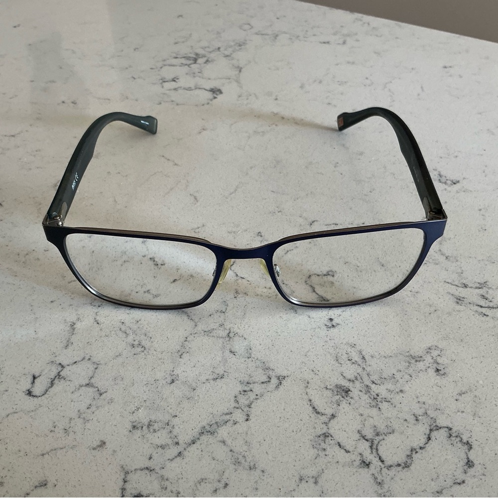 Men’s Hugo boss orange eyeglasses BO 0183 KOL 53/18/140 blue /silver metal